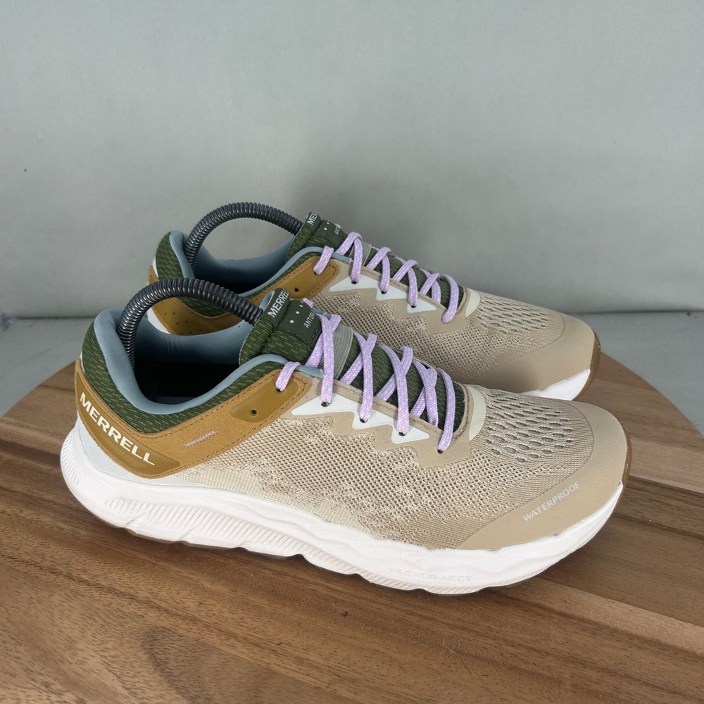 Merrell Antora 4 Waterproof Trail Running Shoes Womens Size 10 Beige J068596